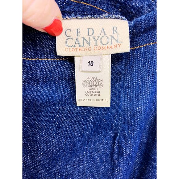 Vintage Cedar Canyon Long Denim Skirt 100% Cotton Size 10 - Picture 3 of 4